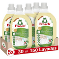Frosch Detergente para Lavadora Líquido Concentrado, Jabón Natural para Lavadora, Ropa Limpia e Impecable en el Lavado, Apto para Todo Tipo de Tejidos menos Lana y Seda, 5 Botellas de 1.5 L, 7.5 L en Total