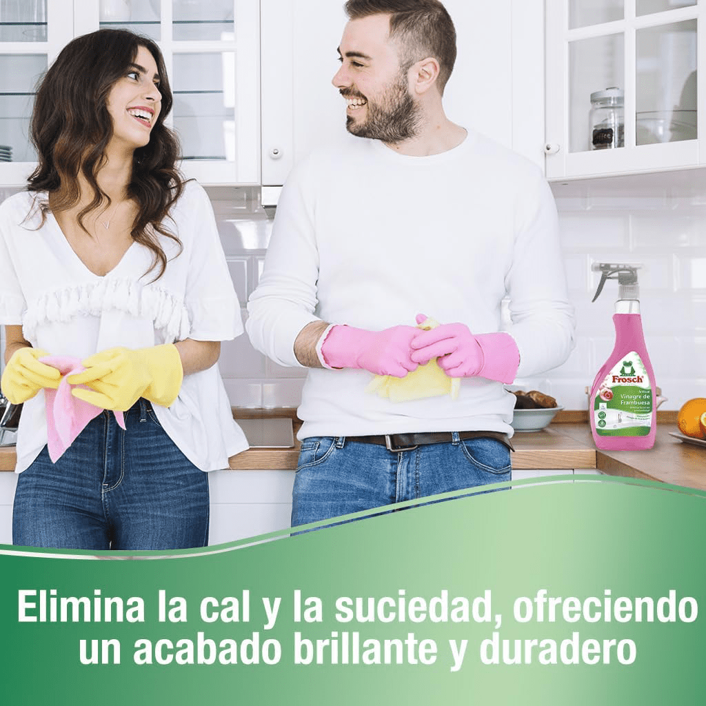Frosch Limpiador Antical Vinagre de Frambuesa, Elimina las Manchas de Cal y Suciedad del Baño, Eficacia Desincrustante, 500ml