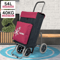 Carro Compra Plegable con Bolsillo Térmico para Congelados, Carro Plegable con Ruedas, 2 Compartimentos, Con Capacidad de hasta 50 Litros y 40 Kg de Carga Máxima, 4 Ruedas Grandes Resistentes y Estables Ideales para Facilitar el Transporte y Llevar mejor