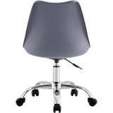 Silla Escritorio Ergonómica con Ruedas, Silla Oficina Giratoria con Altura Ajustable, Acolchada, Estilo Nórdico, Ideal para Estudio y Oficina