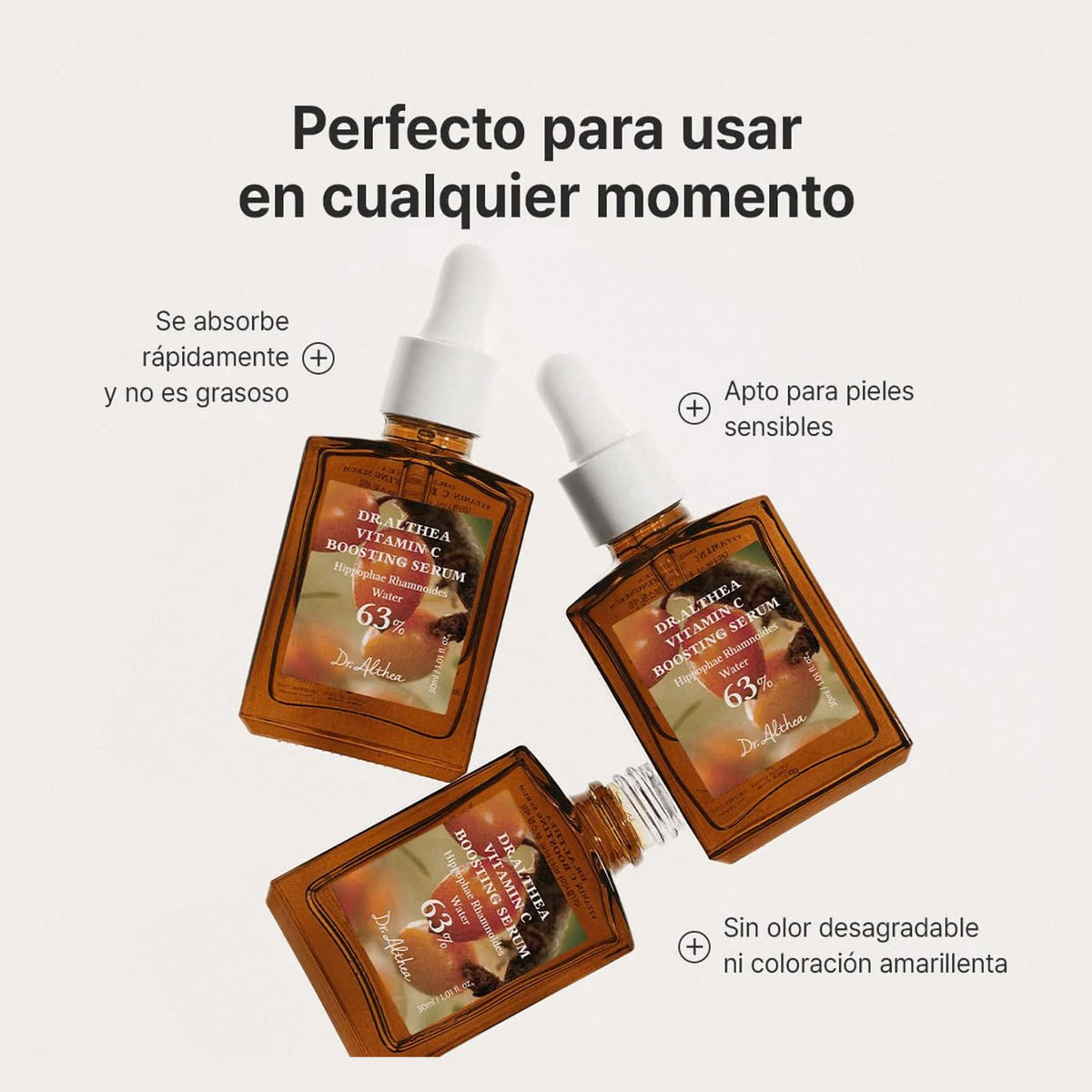 Dr.Althea Vitamin C Boosting Serum, Sérum Facial Iluminador e Hidratante, Ayuda a Mejorar la Apariencia del Tono y Aporta Luminosidad a la Piel, 30 ml