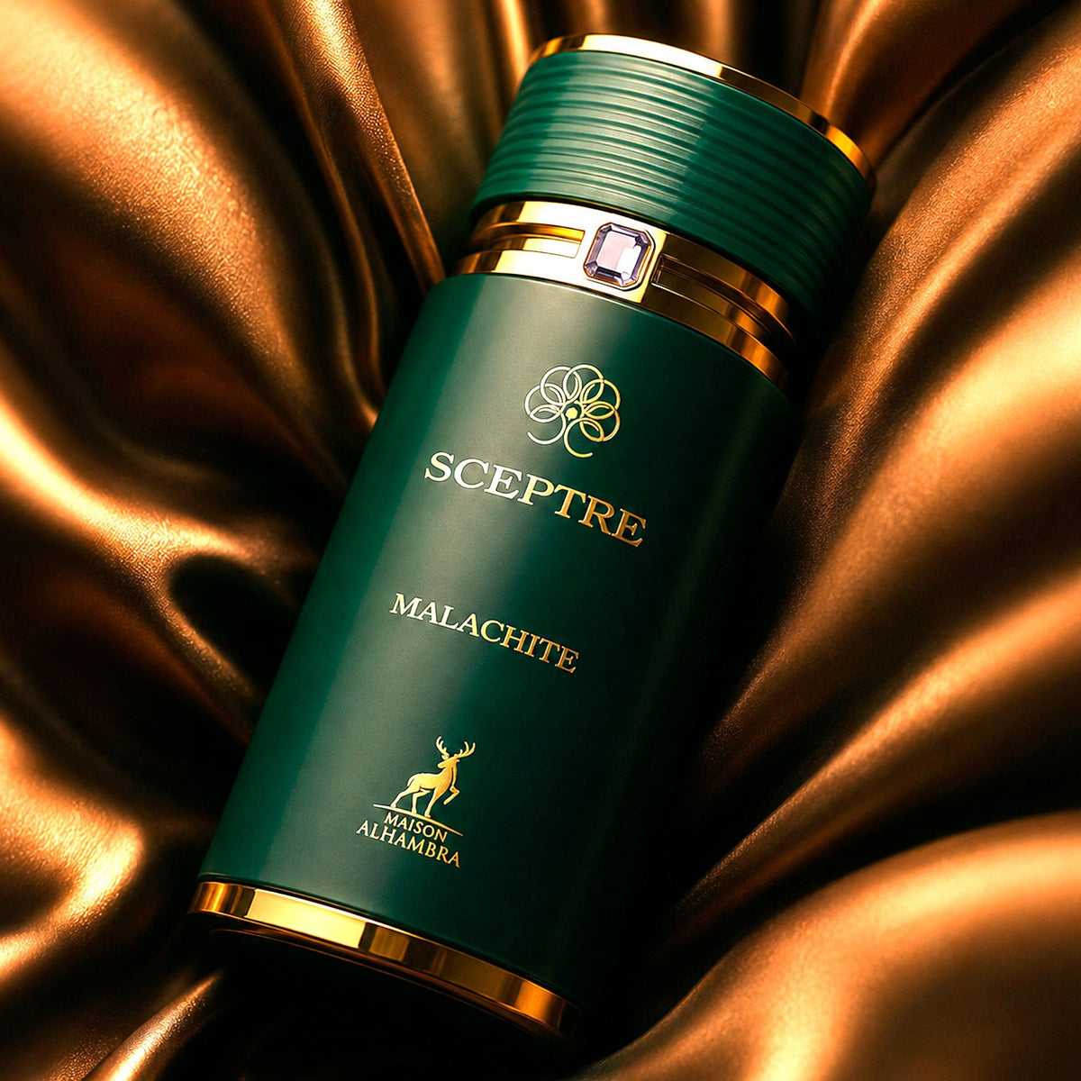 Maison Alhambra Sceptre Malachite Eau de Parfum Unisex, Perfume Árabe de Aroma Cítrico y Amaderado con Notas de Mandarina Verde, Bergamota, Jazmín y Notas Amaderadas, 100 ml