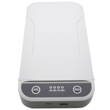 Caja Esterilizadora UV con Función de Aromaterapia, Desinfección UV en 5 Minutos, 2 Bombillas UV para Limpieza Completa 360º, Carga USB, Portátil y Facil de Usar, Para Móviles de hasta 6,5¨