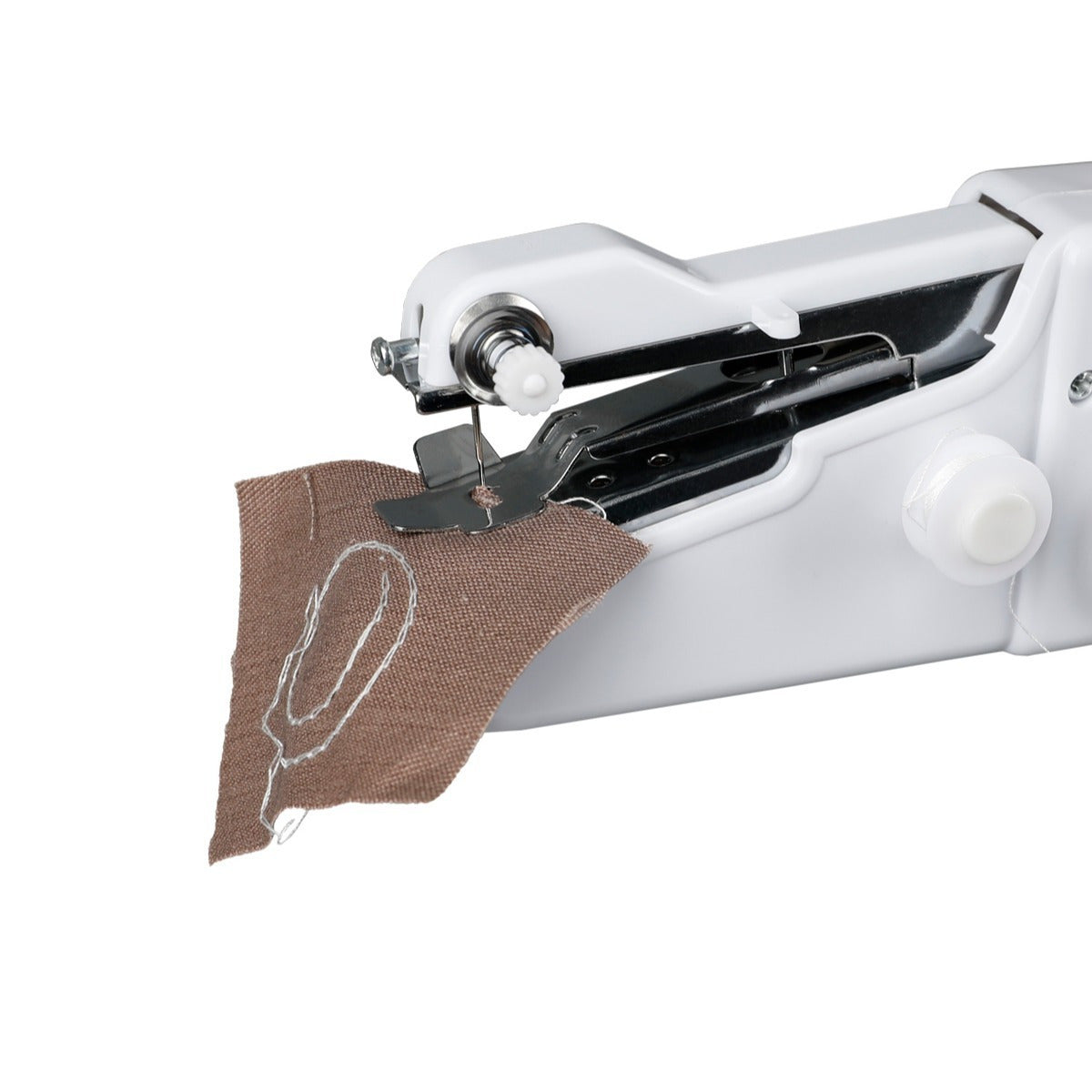 Máquina de Coser Portátil a Mano, Rápida y Fiable, Fácil de Usar y Transportar, 4 pilas AAA, Apto para Todos los Tejidos, Ideal para Reparaciones Rápidas, Contenido: 1 Aguja, 1 Eje, 1 Enhebador de Aguja, 2 Ejes de Soporte para Hilo