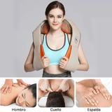 Masajeador Cuello con Calor, Intensidad Ajustable, Favorece Alivio de Tensión Muscular, Dolor y Fatiga, 2 Direcciones de Masaje, Ideal para Cuello, Hombros, Espalda, Cintura, Brazos, Piernas y Pies, Apagado Automático a los 10 min