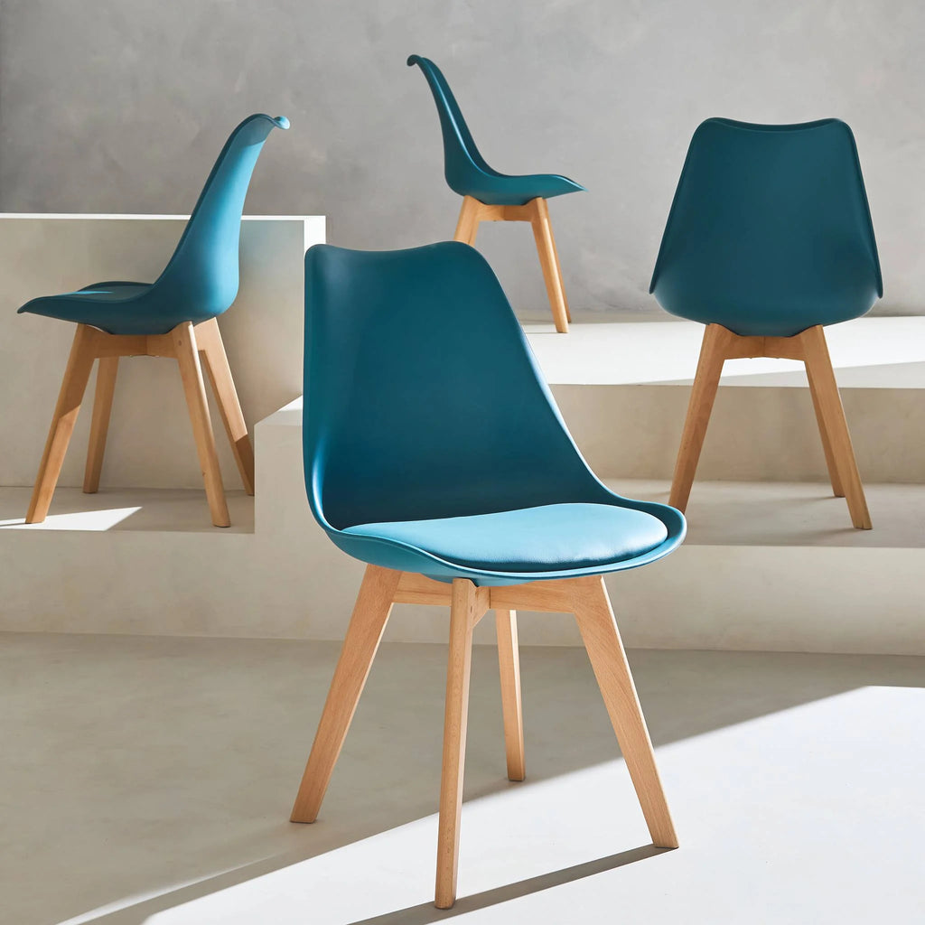 1/2/4/6 Unidad Sillas para Comedor, Sillas para Cocina con Asiento Blando, Tapizado y Patas Resistentes de Madera de Haya, Sillas Nórdicas