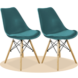 Sillas para Comedor, Sillas para Cocina con Asiento Blando, Tapizado y Patas Resistentes de Madera de Haya, Sillas Nórdicas Minimalistas, 49.5 x 44 x 79.5 cm