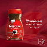 Nescafé Classic Descafeinado, Café Soluble Instantáneo 200g/100g/50g, Tueste Medio, Intensidad 7