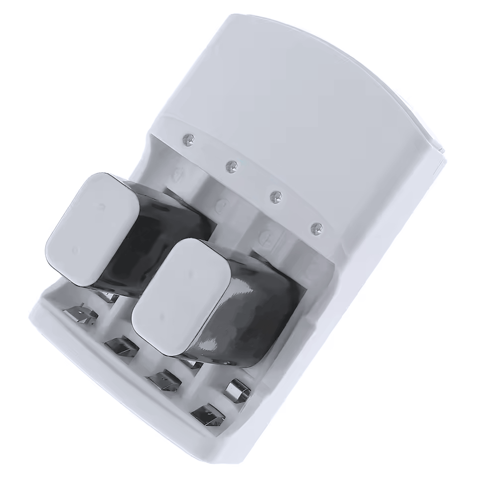 Cargador Pilas AA, AAA y 9V, Cargador con Indicador Luminoso de Carga