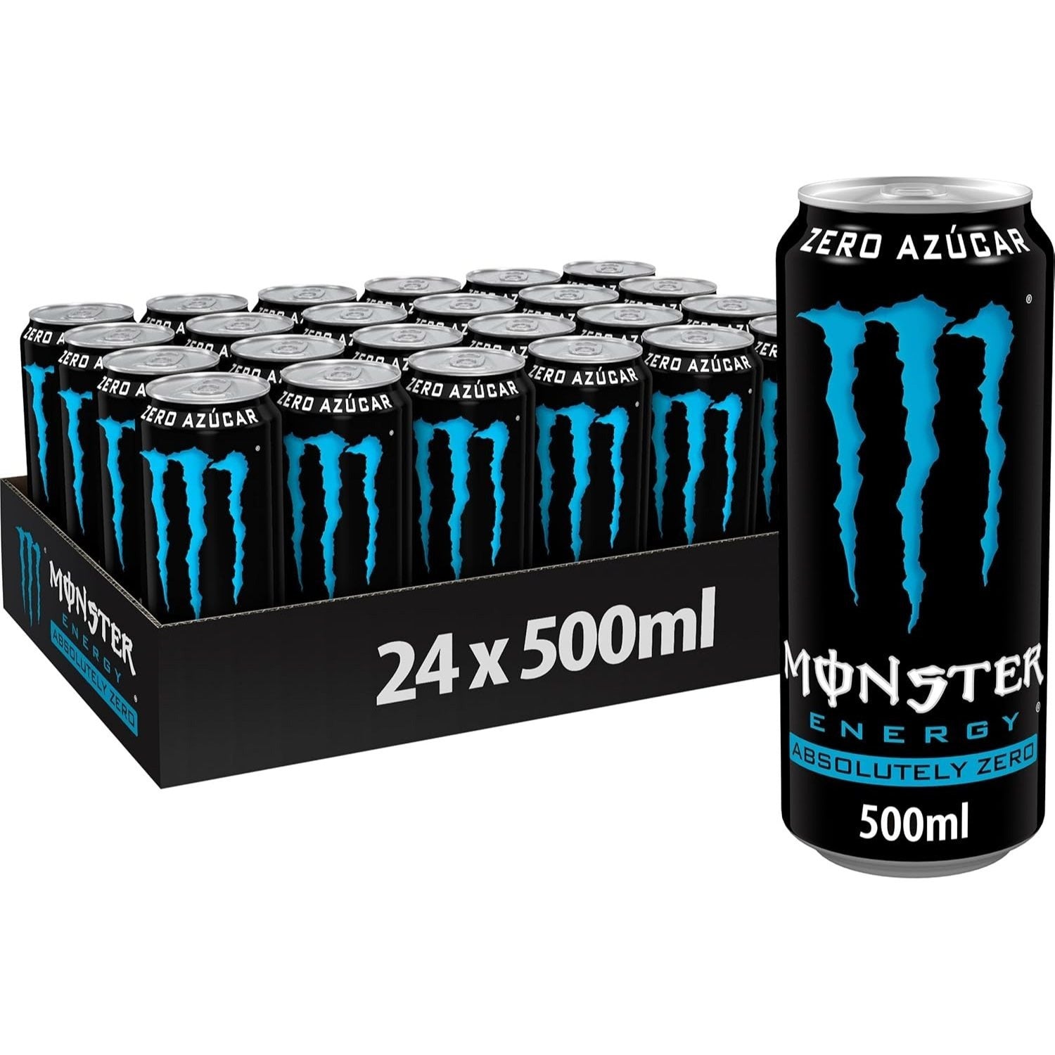 MONSTER ENERGY Bebida Energética, Refresco Energético, Pack 12/24 Latas de 500ml