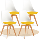 1/2/4/6 Unidad Sillas para Comedor, Sillas para Cocina con Asiento Blando, Tapizado y Patas Resistentes de Madera de Haya, Sillas Nórdicas
