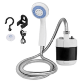 Ducha Portátil Camping Ideal para Viajes, Acampadas, Exteriores y Jardín, 150cm de Manguera, Incluye Cable de Carga USB y Soporte, Ahorra Agua, Potencia de Larga Duración, Compacta, Resistente y Fácil de Transportar, Resistencia al Agua IPX7