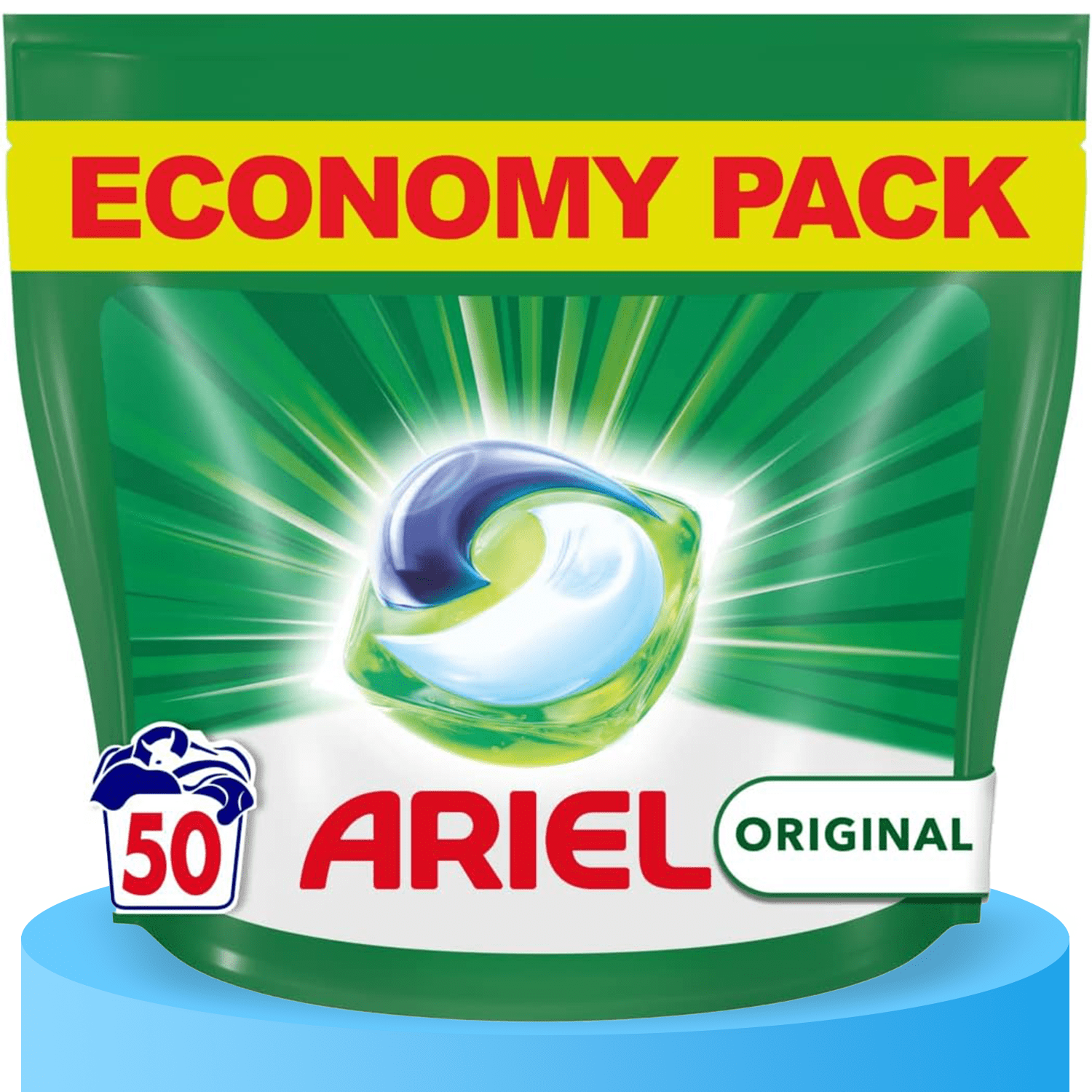 Ariel All-in-1 Detergente para Lavar la Ropa en Cápsulas, 50/100/150 Cápsulas, Eficaz incluso en Frío, Frescura Duradera