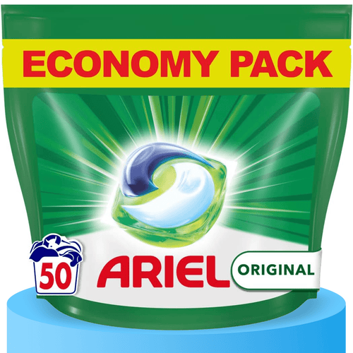 Ariel All-in-1 Detergente para Lavar la Ropa en Cápsulas, 50/100/150 Cápsulas, Eficaz incluso en Frío, Frescura Duradera