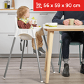 Trona Bebe Portátil, Fácil de Desmontar y Transportar, Segura, Estable y Resistente, Incluye Cinturón de Seguridad, Trona Bebé para Comer