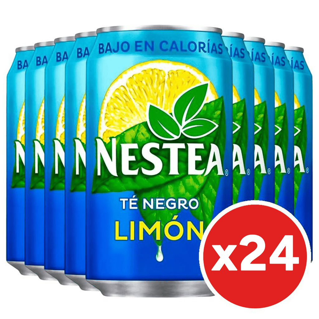 Nestea Té Negro Limón, Refresco de Té Negro con Sabor a Limón, Pack de 24 Latas de 330ml