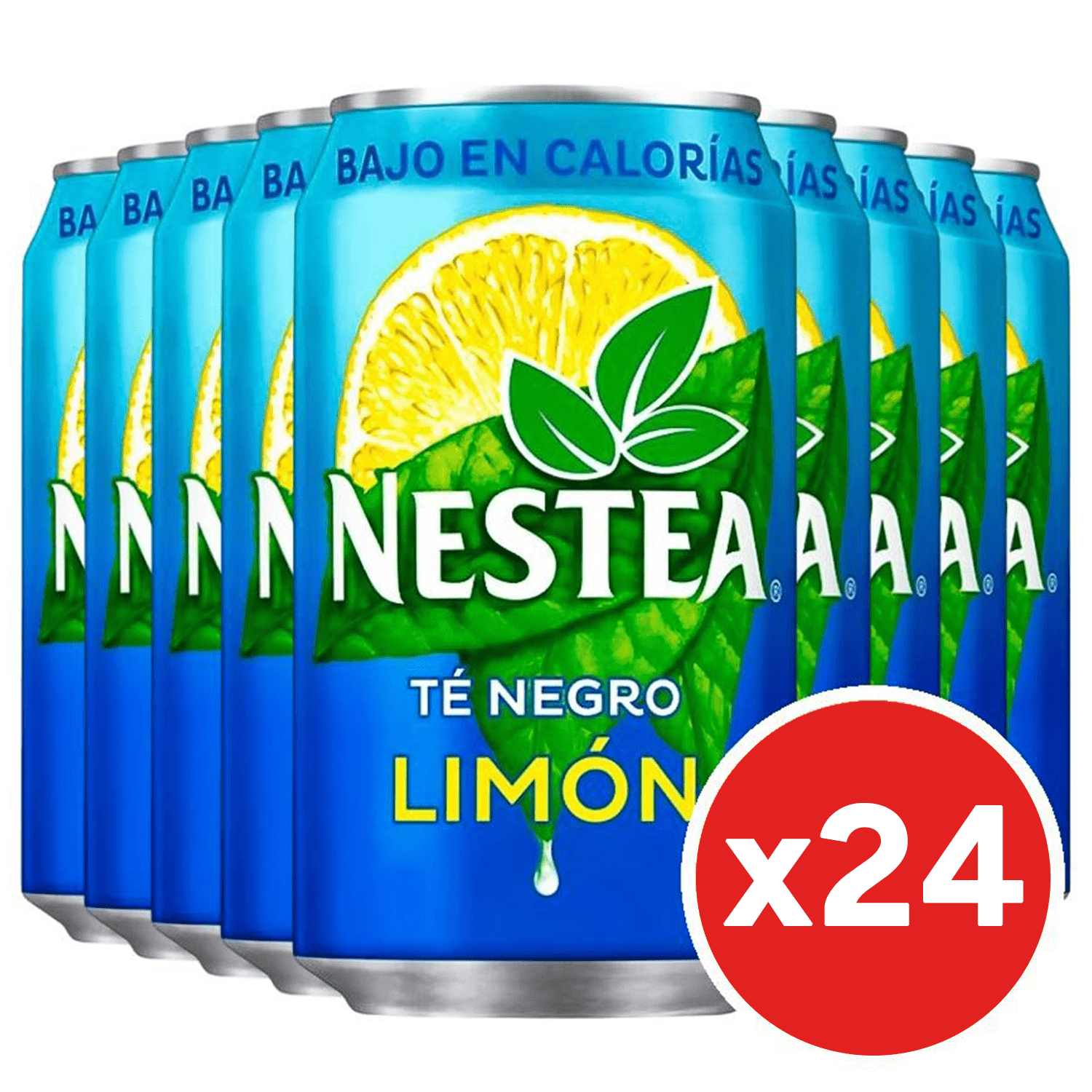 Nestea Té Negro Limón, Refresco de Té Negro con Sabor a Limón, Pack de 24 Latas de 330ml
