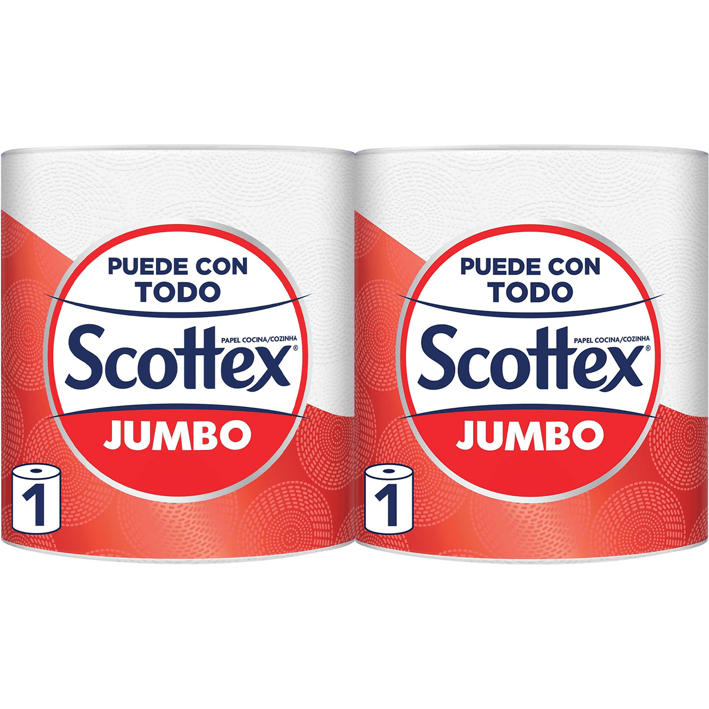 Scottex Papel Cocina Rollo, Papel Cocina Absorbente, Papel Cocina Jumbo, Apto para Múltiples Usos, Con Textura Absorbente y Resistente, Sin Restos de Suciedad
