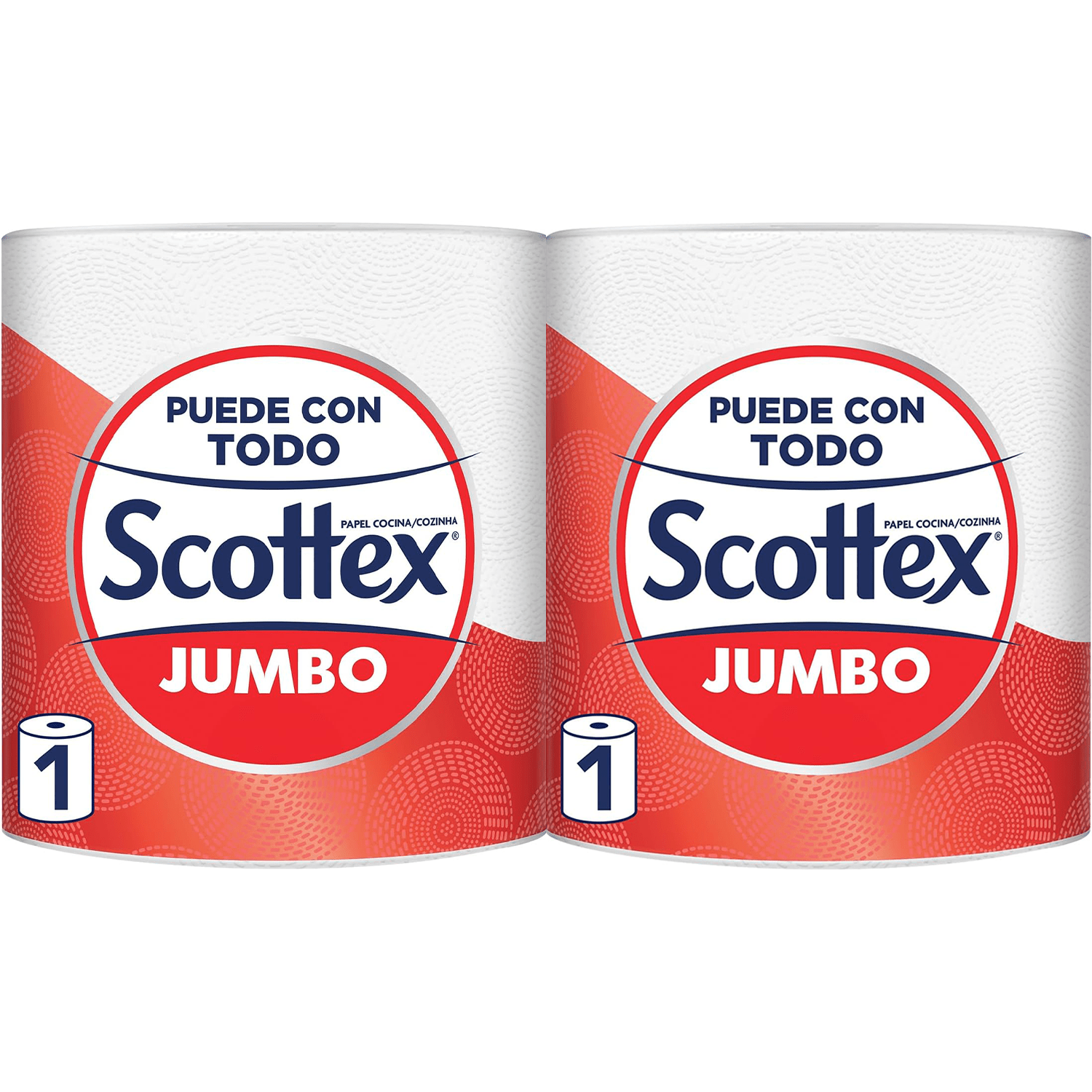 Scottex Papel Cocina Rollo, Papel Cocina Absorbente, Papel Cocina Jumbo, Apto para Múltiples Usos, Con Textura Absorbente y Resistente, Sin Restos de Suciedad