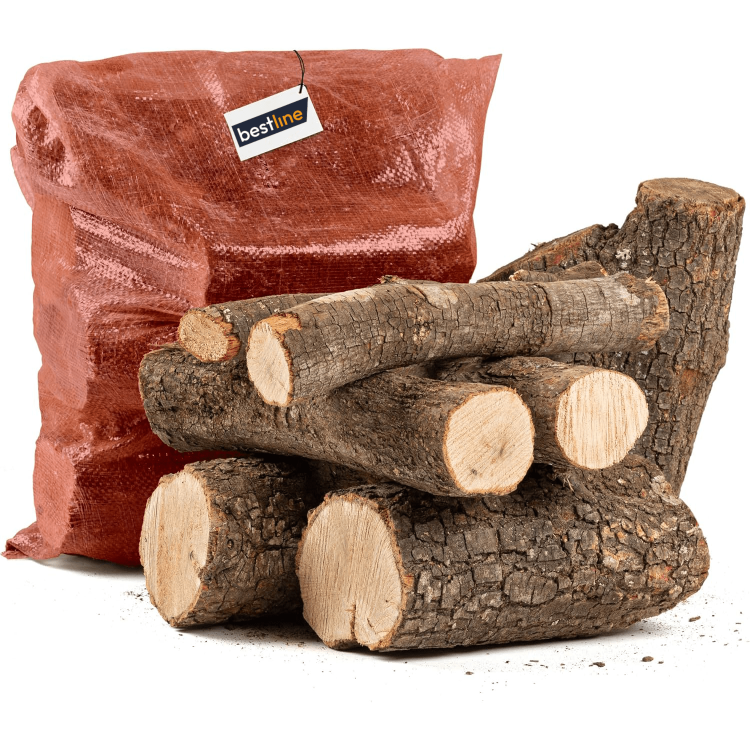 Leña para Estufas Seca de Encina Cortada en Troncos Medianos, Leña Chimenea. Astillas de Madera de Pino, Madera Seca Natural para Barbacoa, Chimenea, Caldera y Estufa