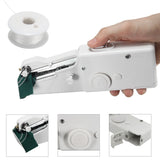 Máquina de Coser Portátil a Mano, Rápida y Fiable, Fácil de Usar y Transportar, 4 pilas AAA, Apto para Todos los Tejidos, Ideal para Reparaciones Rápidas, Contenido: 1 Aguja, 1 Eje, 1 Enhebador de Aguja, 2 Ejes de Soporte para Hilo