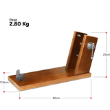 Jamonero Soporte, Jamonero Profesional Reserva, Soporte Jamonero de Madera Pino Alta Resistencia, Herrajes y Pinchos de Acero, Sistema de Sujeción Ajustable de Torniquete, Base Antideslizante, 40 x 17.8 x 25cm