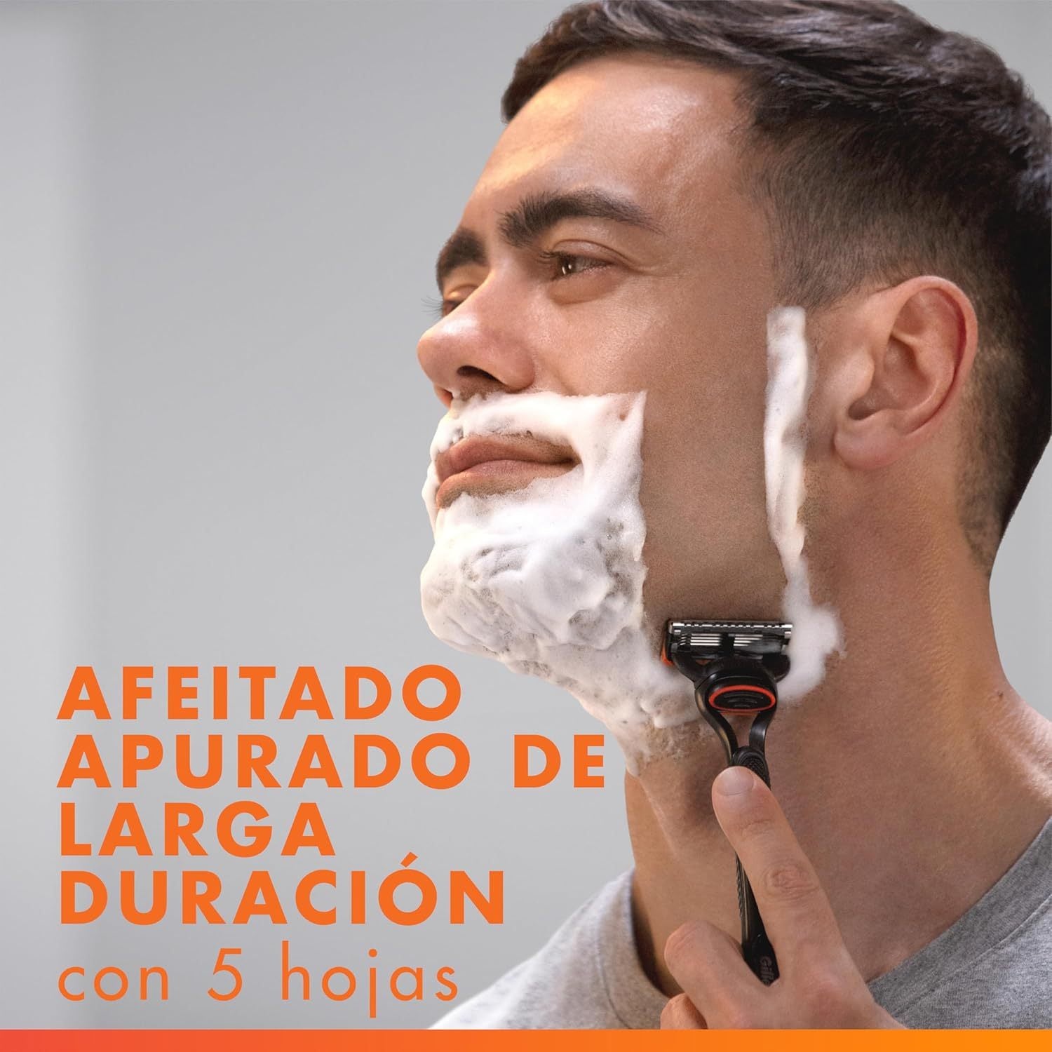 Gillette 8 Cuchillas de Afeitar Hombre, 8 Cuchillas de Recambio Gilette Fusion 5, Hojas Afiladas Aptas para Piel Normal