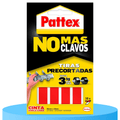 Pattex No Más Clavos Cinta Adhesiva de Doble Cara a Tiras Precortadas de 20 x 40mm, Ideal para Interior y Exterior, Fijación Permanente, 10 Tiras
