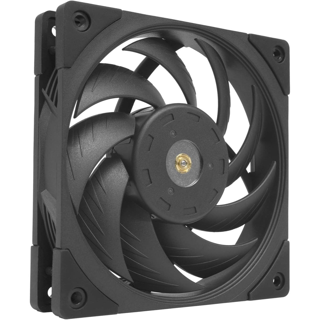 Mars Gaming MFNC, Ventilador PC PWM 120mm, Rodamiento FDB de Cobre Hiperbalanceado, Ventilador Silencioso con Diseño de Aspas Híbridas, Ventilador Ordenador Profesional, Negro