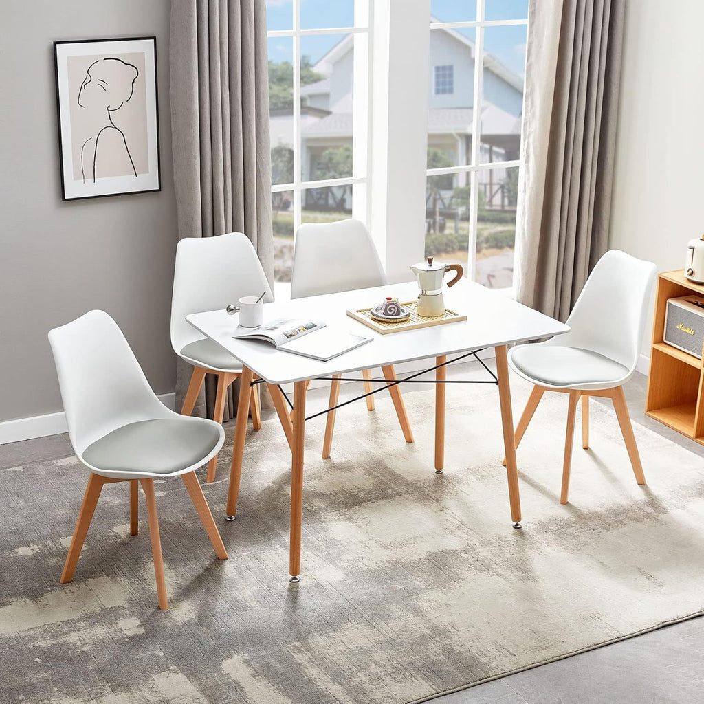 1/2/4/6 Unidad Sillas para Comedor, Sillas para Cocina con Asiento Blando, Tapizado y Patas Resistentes de Madera de Haya, Sillas Nórdicas