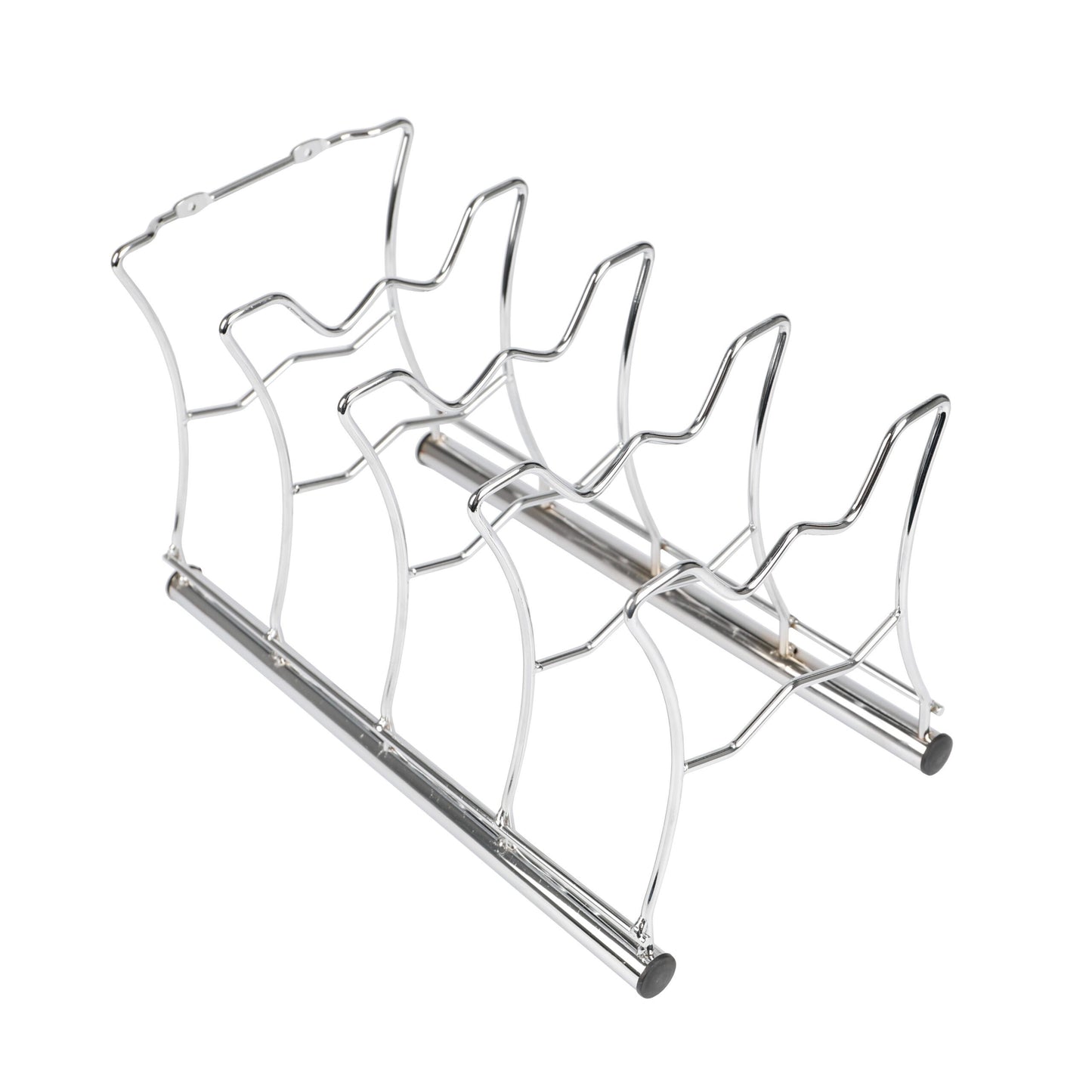 Rejilla para Ollas y Tapas, Organizador Sartenes, Organizador de Cocina, 4 Espacios, Ideal para Apilar Sartenes o Utensilios de Cocina, Ahorra y Optimiza Espacio, Modo de uso en Horizontal o Vertical, 34 x 16.5 x 12.7 cm