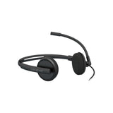 Creative HS-220 Cascos con Cable USB, Auriculares con Cable, Sonido Estéreo con Micrófono Giratorio y Supresión activa de Ruido USB, Control remoto, Casco Negro