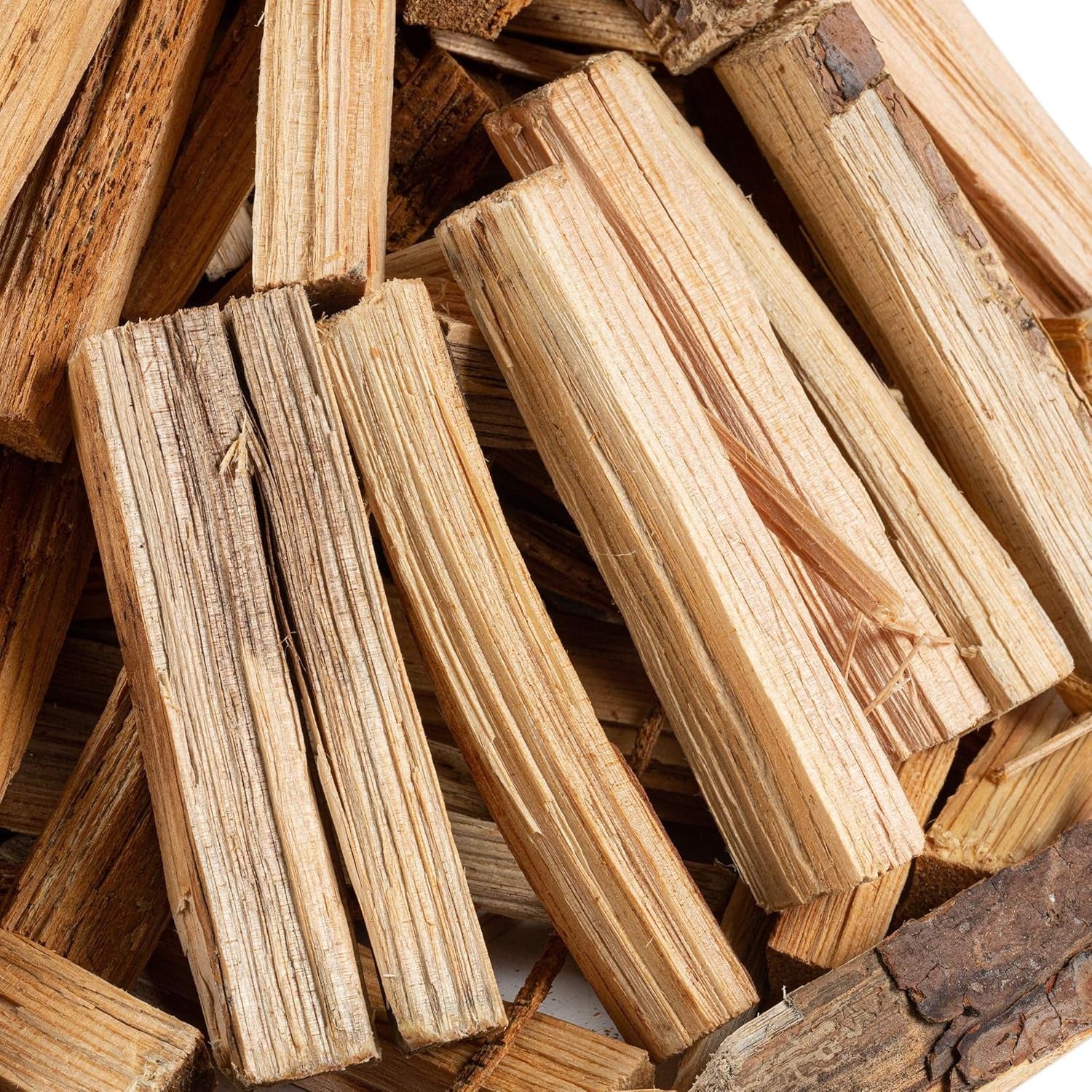 Leña para Estufas Seca de Encina Cortada en Troncos Medianos, Leña Chimenea. Astillas de Madera de Pino, Madera Seca Natural para Barbacoa, Chimenea, Caldera y Estufa
