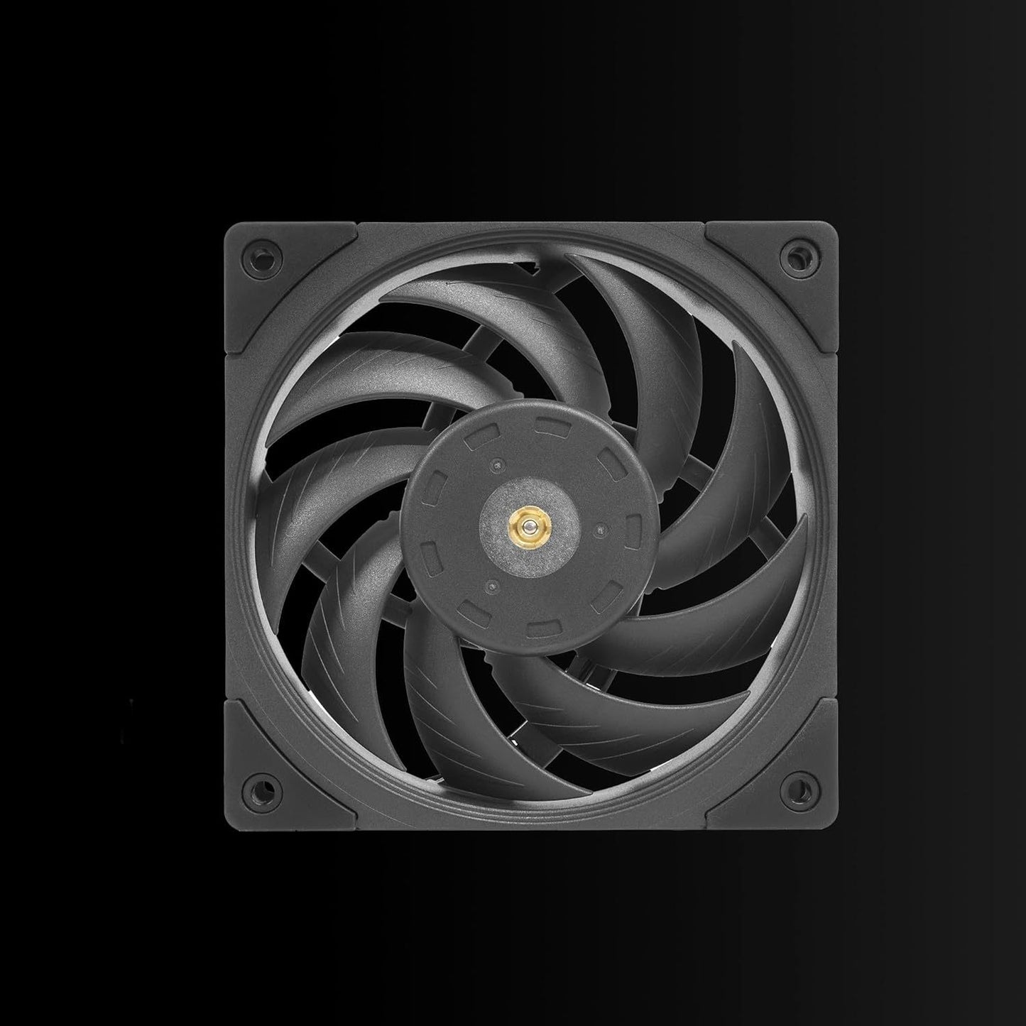 Mars Gaming MFNC, Ventilador PC PWM 120mm, Rodamiento FDB de Cobre Hiperbalanceado, Ventilador Silencioso con Diseño de Aspas Híbridas, Ventilador Ordenador Profesional, Negro