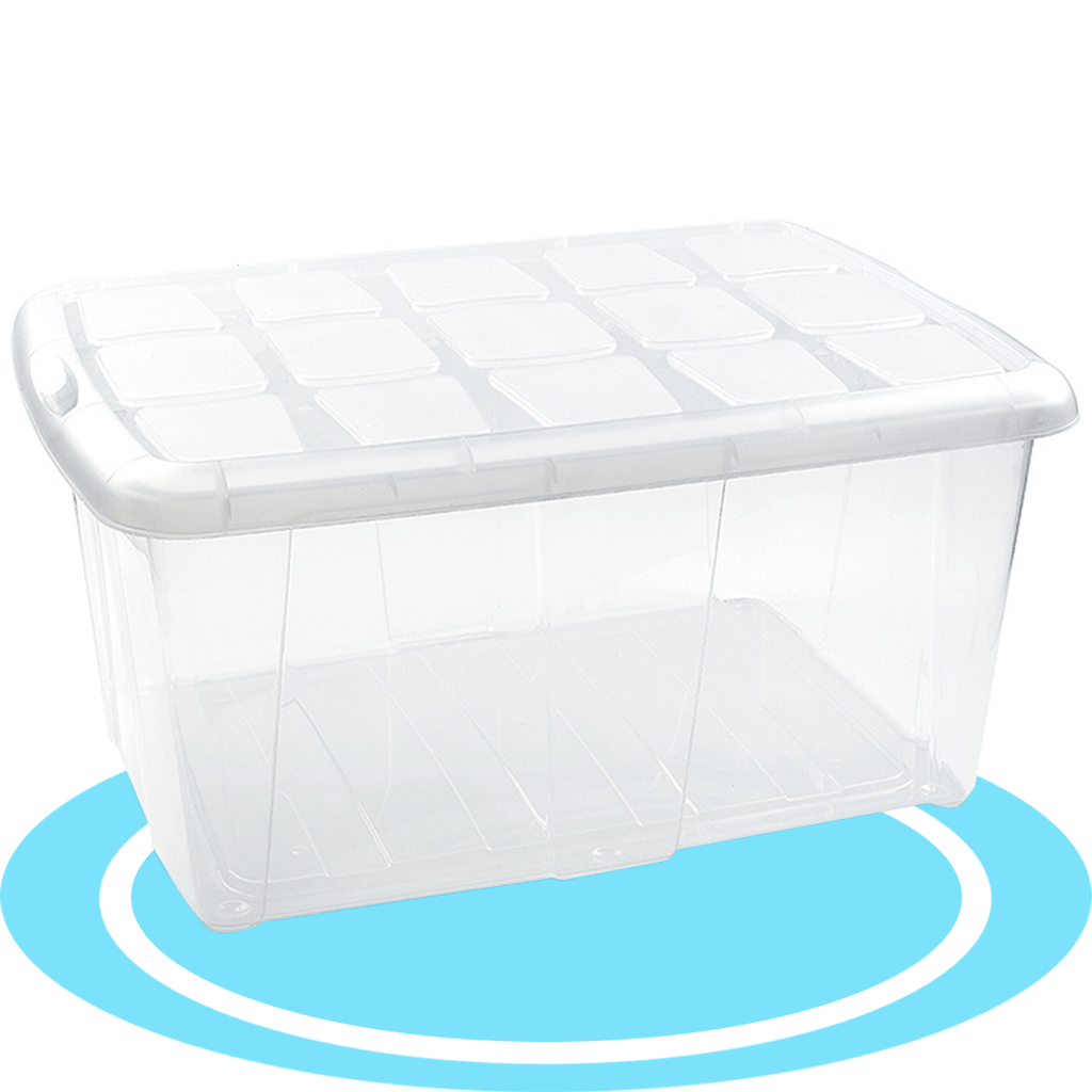 Caja Almacenamiento plástico para Guardar y Ordenar Juguetes, Libros, Documentos, Ropa, Mantas. Cierre Hermético, Gran Capacidad y Resistencia