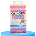 CARIOCA Tempera Solida en Barra, Temperas de Colores Pastel, Muy Cubriente, Ideal para Rellenar Fondos, Facil de Limpiar, Paquete de 8 Barras