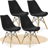 Sillas para Comedor, Sillas para Cocina con Asiento Blando, Tapizado y Patas Resistentes de Madera de Haya, Sillas Nórdicas Minimalistas, 49.5 x 44 x 79.5 cm