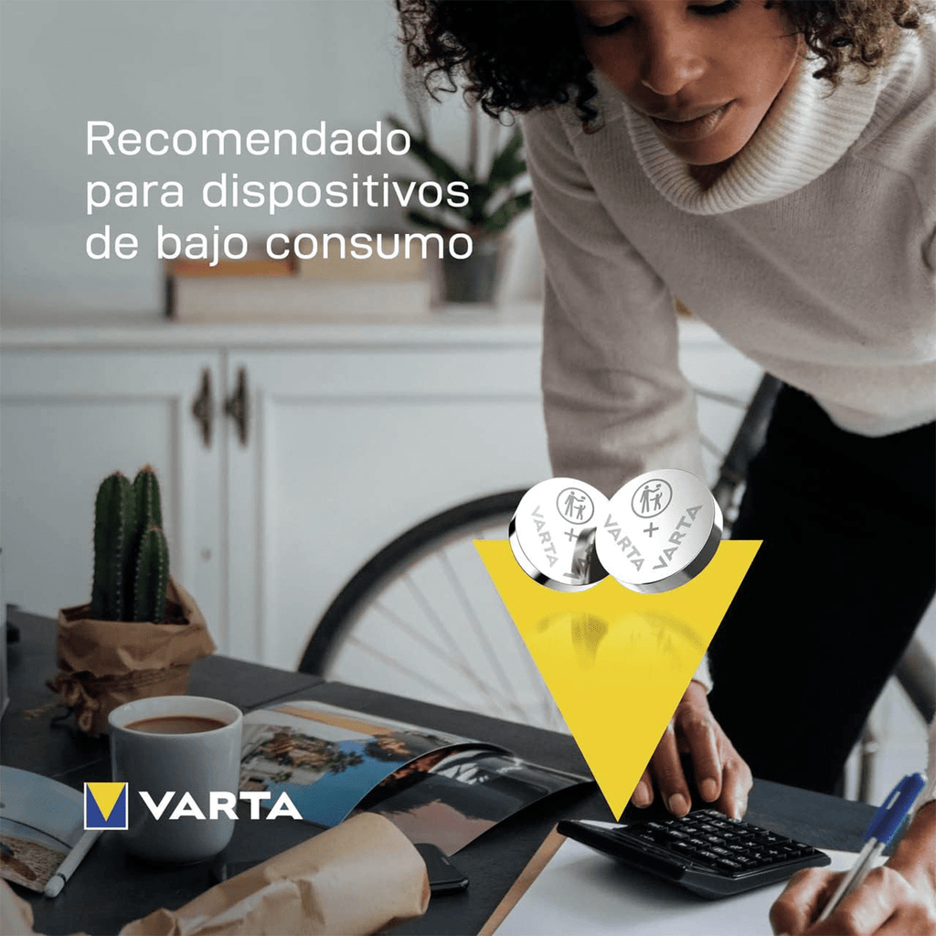 Pilas Boton LR44 V13GA Alcalinas de Alto Rendimiento, Larga Duración, Para Uso Diario, Ideal para Juguetes, Mandos a Distancia, Llaves del Coche, Relojes Electrónicos, Calculadoras, Equipos Deportivos, Sensores y Otros Dispositivos Pequeños - VARTA