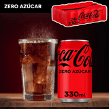 Coca-Cola Zero Azúcar, Refresco de Cola sin Azúcar, sin Calorías, Pack de 24 Latas de 330ml