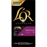 L'Or Espresso Café Cápsulas Sontuoso, Intensidad 8, Floral y Almendrado, 10/50 Cápsulas