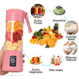 Licuadora Portatil Zumos y Batidos, Batidora para Frutas y Verduras, 6 Cuchillas de Acero, Vaso de 380ml de Capacidad, Ideal para Llevar, Cable de Carga USB, Batería de 800 mAh, 22000 RPM