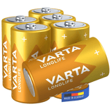 Pilas C Alcalinas de Alto Rendimiento, VARTA Longlife, Ultra Larga Duración, Energía Potente y Continua, Ideal para Linternas de Alto Consumo, Radios Portátiles, Juguetes por Control Remoto, Relojes, Despertadores y Dispositivos con Alta Demanda