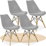 Sillas para Comedor, Sillas para Cocina con Asiento Blando, Tapizado y Patas Resistentes de Madera de Haya, Sillas Nórdicas Minimalistas, 49.5 x 44 x 79.5 cm