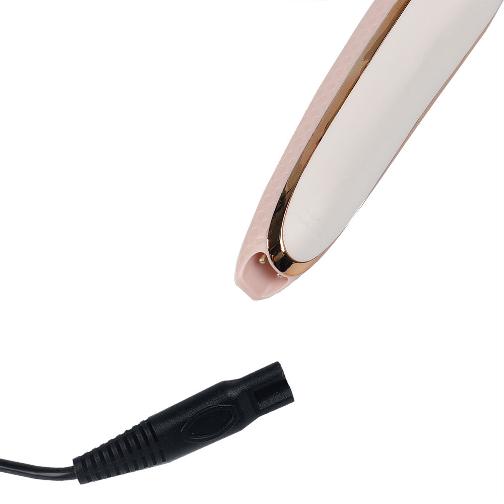 Depiladora Eléctrica Mujer con 3 Peines Guía, Batería de 200mAh, Cable de Carga de 80cm, Hecho de ABS y Acero Resistente, Depiladora USB Compacta y Portátil