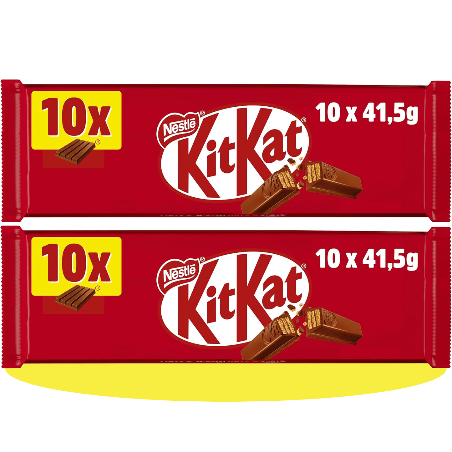 Nestlé KITKAT Barritas de Chocolate con Leche, Snack de Chocolate, Pack de 20 Barras de 41,5g