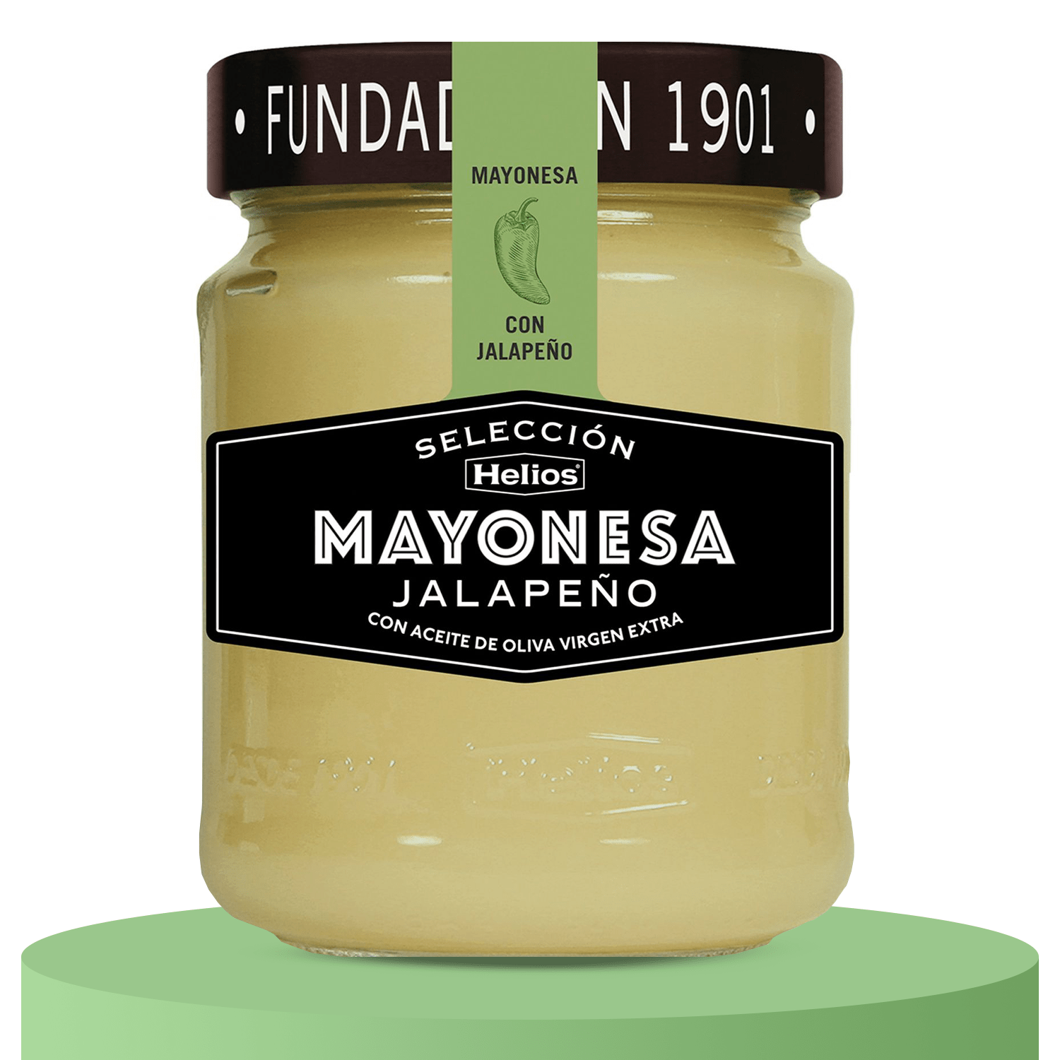 Helios Mayonesa con Jalapeños con Aceite de Oliva Virgen Extra, 200g