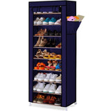 Zapatero Organizador de Tela con Cubierta Frontal, Organizador de Zapatos de Gran Capacidad ideal para Ahorrar Espacio, Organizador de Almacenamiento de Zapatos, Zapatero Multinivel, 60 x 30 x 160 cm