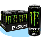 MONSTER ENERGY Original Green Bebida Energética, 12/24 Latas de 500ml