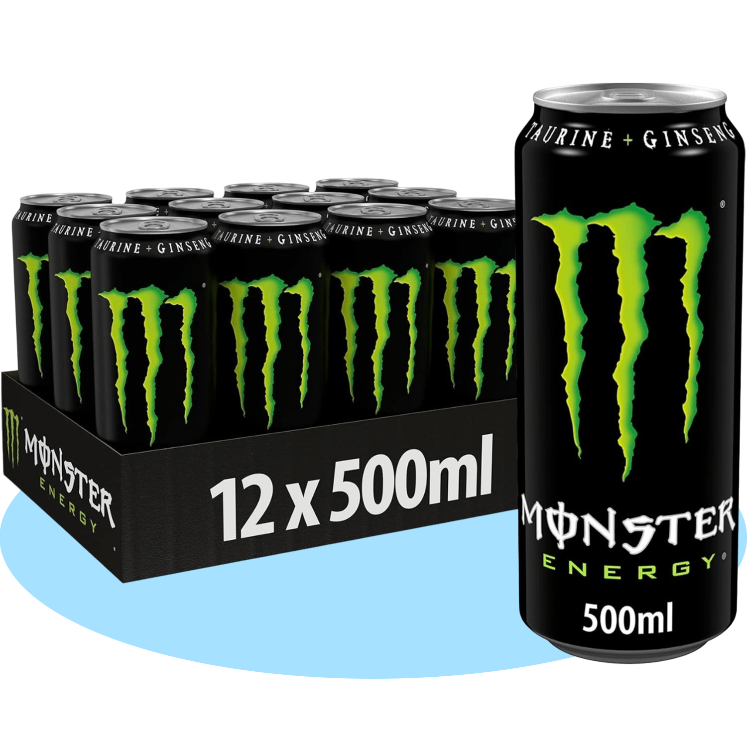 MONSTER ENERGY Original Green Bebida Energética, 12/24 Latas de 500ml