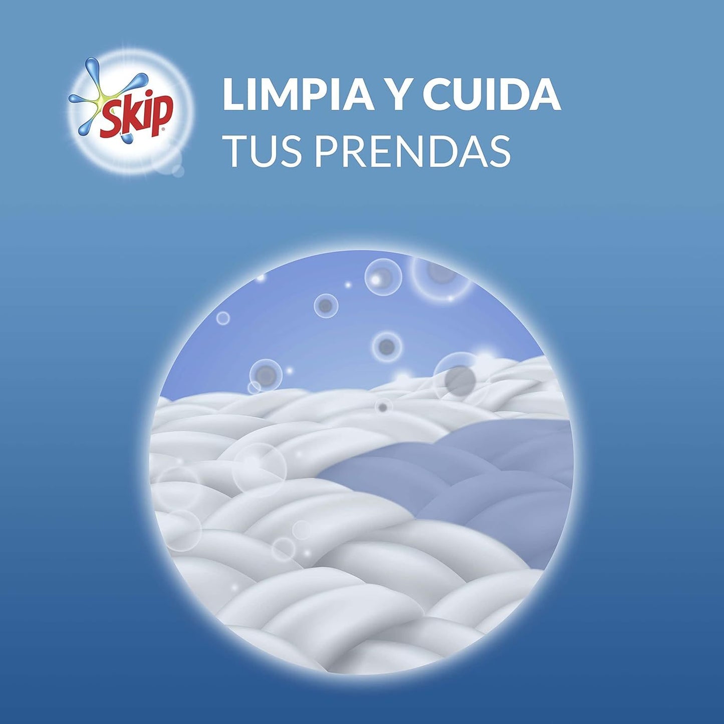 Skip Detergente Líquido de Ropa para Lavadora, Detergente Higienizante Quitamanchas, Resultado Impecable, Fragancia Fresca con Sensación de Recién Lavado
